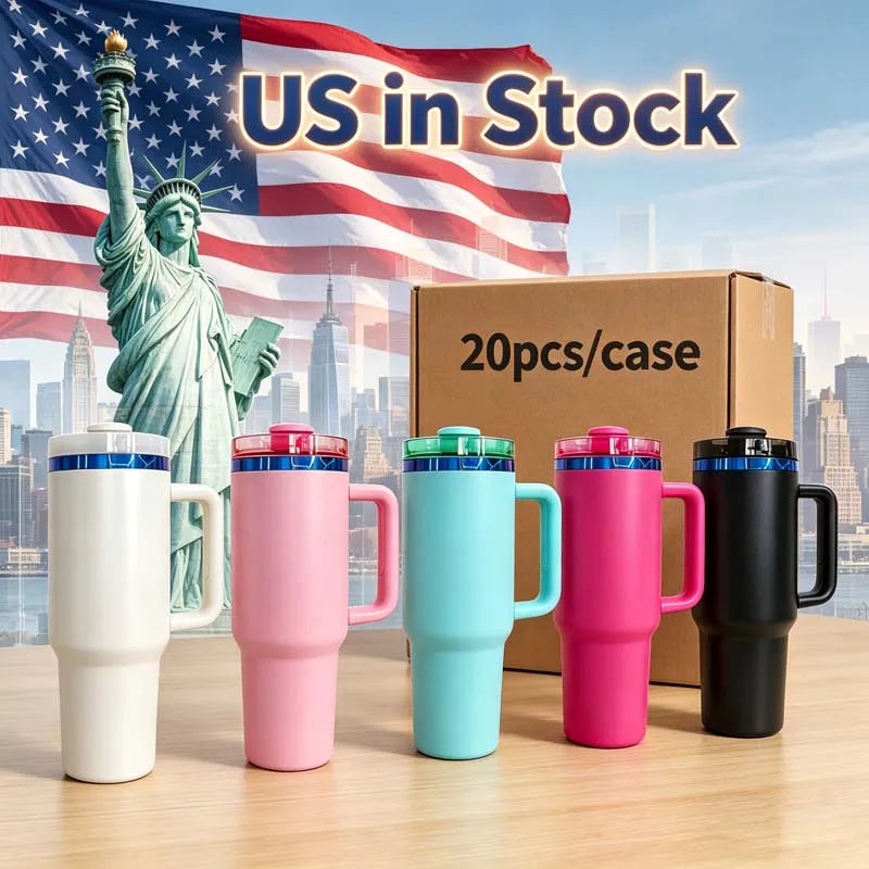 Us Warehouse 40 OZ Sparkle Rhinestone Shatterproof Travel Mug 40OZ insulated Tumbler for Home Office Outdoor Daily Use