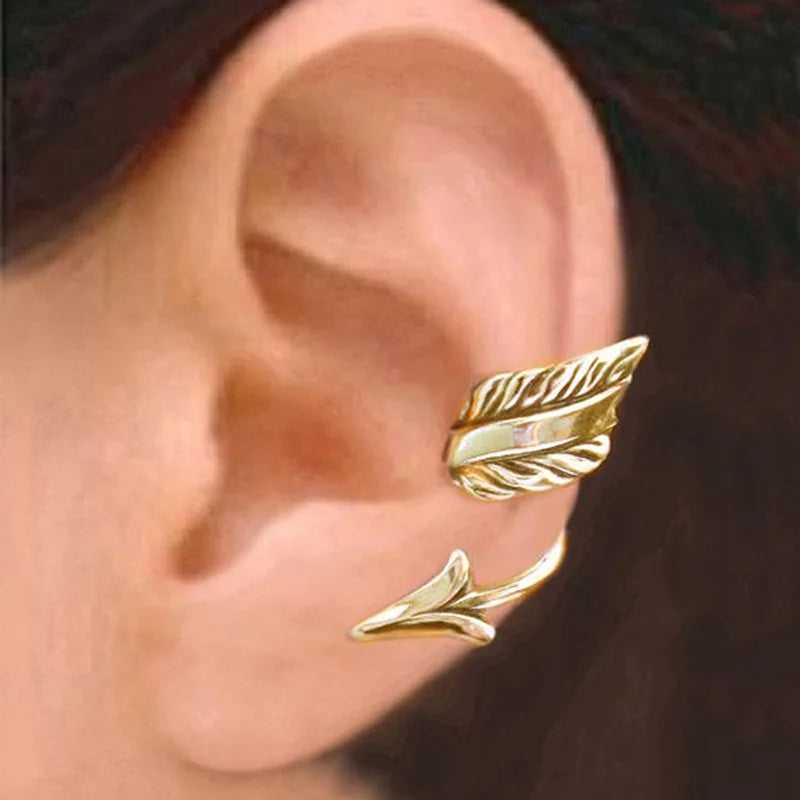 E2698 Arrow Cuff Earrings White Gold Plated Tibetan Silver Alloy Unisex Vintage Fashion Jewelry