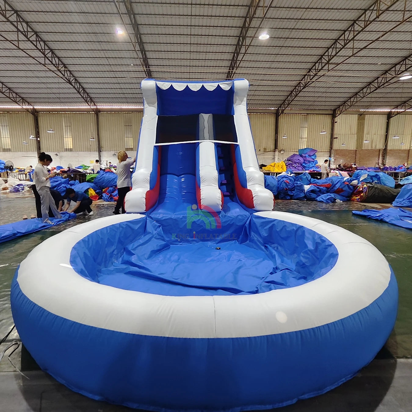 Factory Direct Commercial Grade PVC Backyard Outdoor Kids Adults Inflatable Water Slide with Splash Pool and Blower