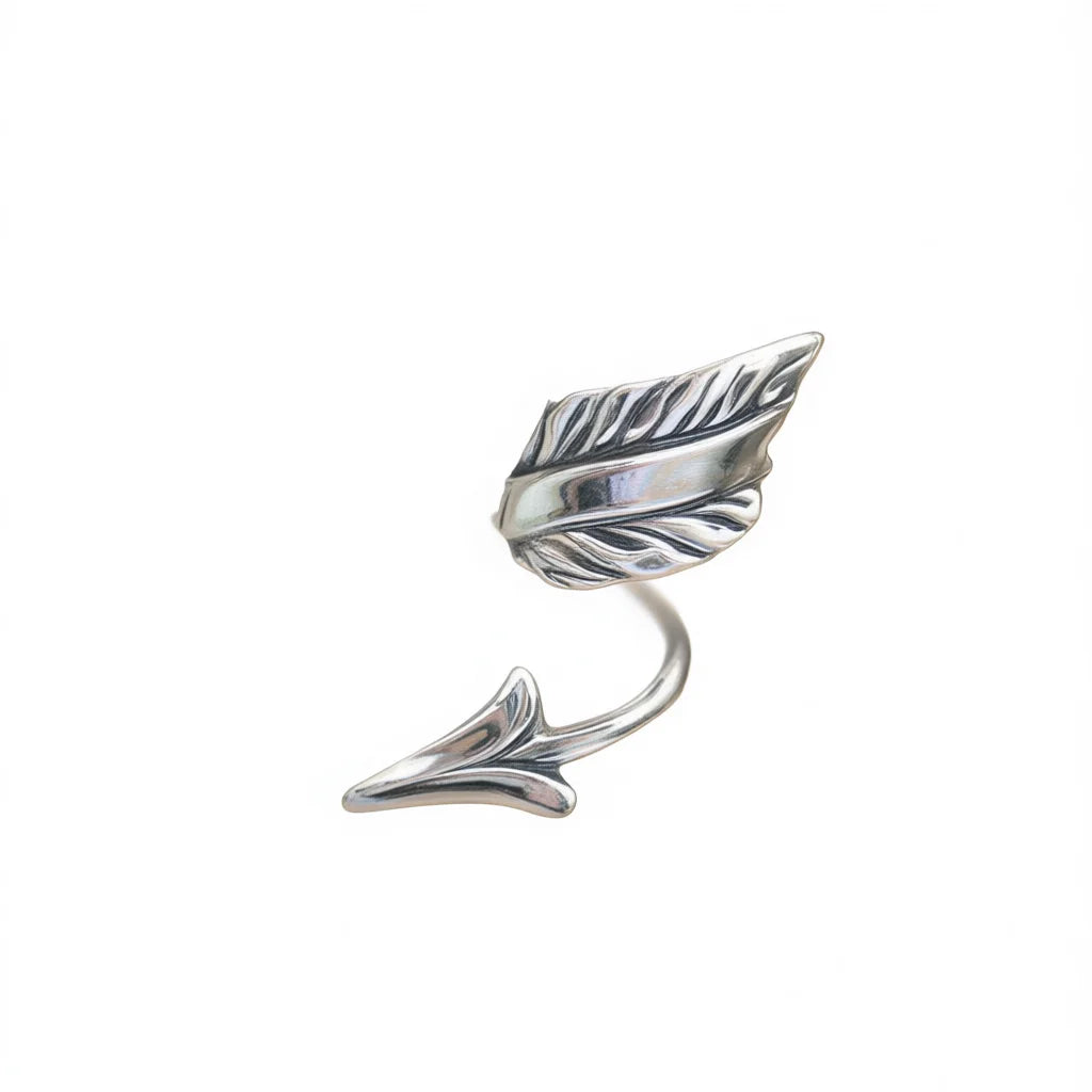 E2698 Arrow Cuff Earrings White Gold Plated Tibetan Silver Alloy Unisex Vintage Fashion Jewelry