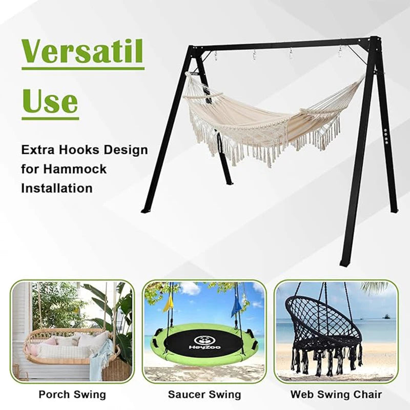Zoshine Heavy-Duty Outdoor Swing Frame with High Load-bearing Capacity Anti-Rust Swing Set in Stock