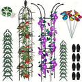 2Pack Obelisk Trellis for Climbing Plants Outdoor 6.6ft, Garden Tower Trellis for Potted Plants Indoor with Twist Tie