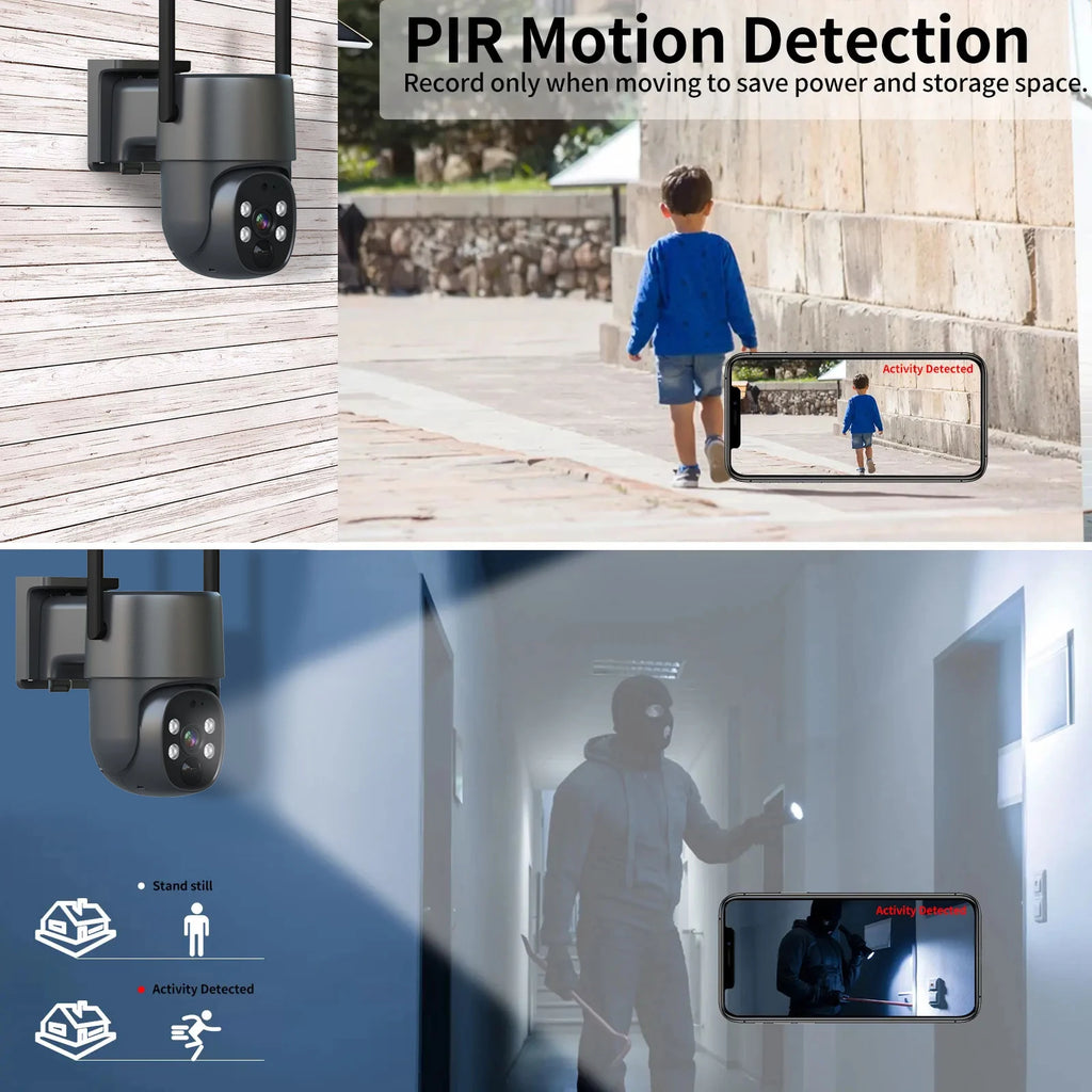 Eseecloud 4g Solar Camera Ptz Outdoor Human Detection Two-way Audio Wireless Color Night Vision Cctv Security Camera