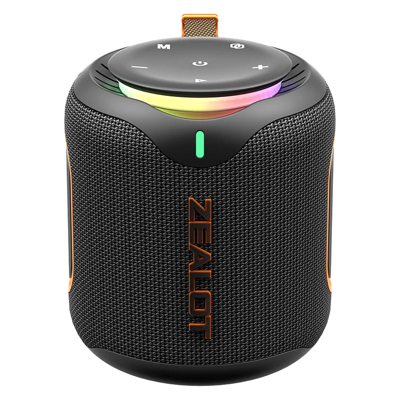 New 30W Powerful Wireless Speaker ZEALOT M1 with Colorful LED Light IPX6 Waterproof Big Battery for Outdoor Garden