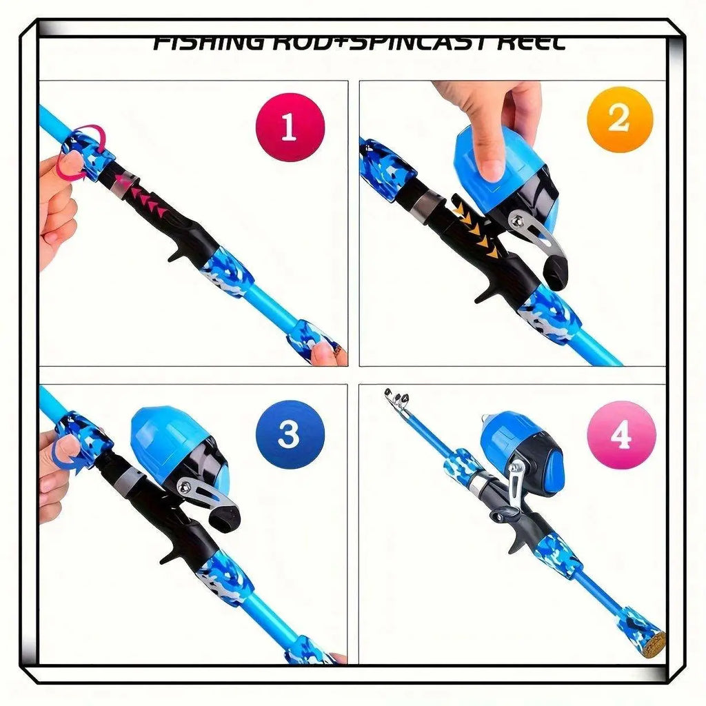 Ultra Light Saltwater Spinning Pole for Wholesales Soft Children Fishing Rod Combo