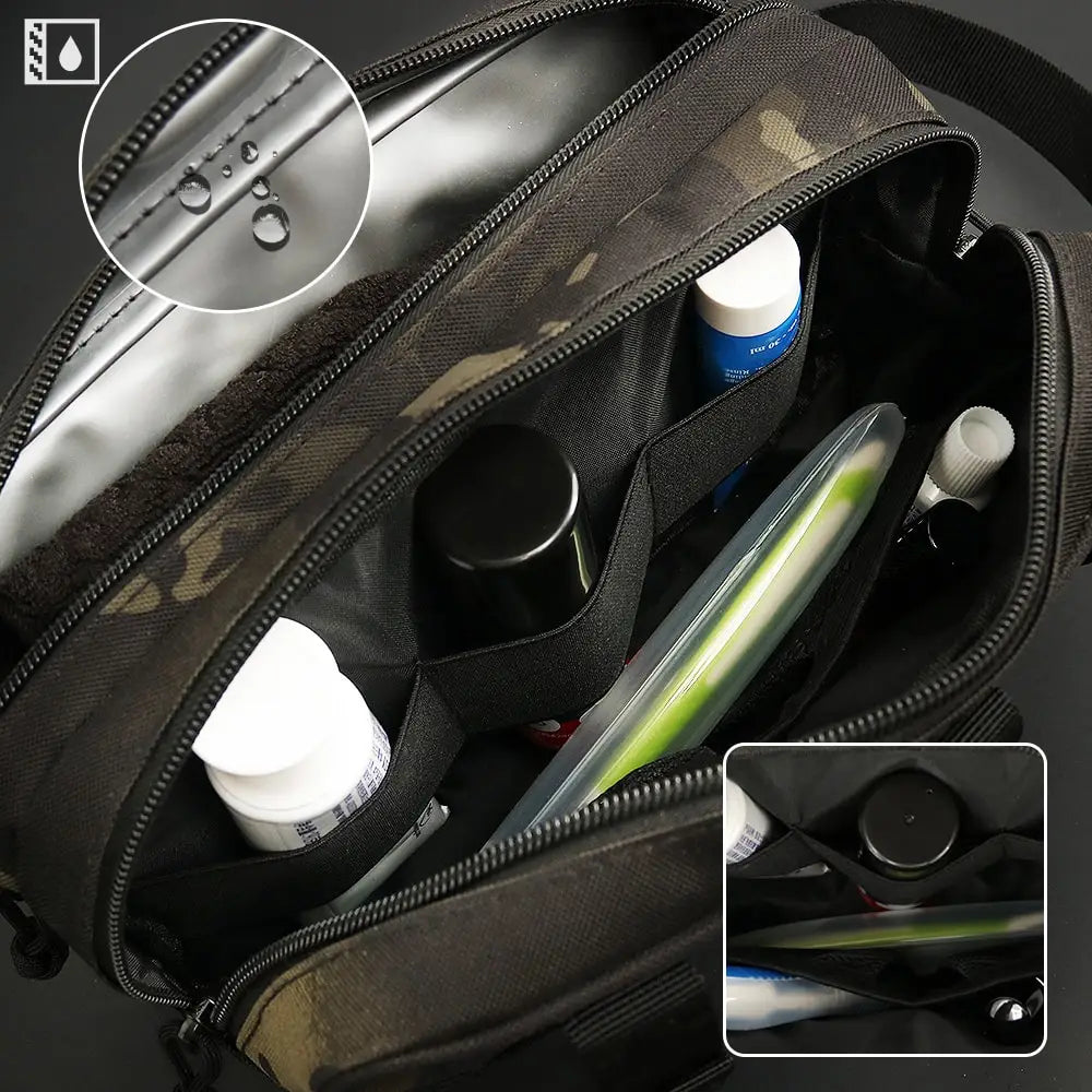 Outdoor Sport 600D Nylon Admin Waist Pouch Laser Tactical Molle Gadget Organizer Zipper EDC Utility Personal Defense Equipment
