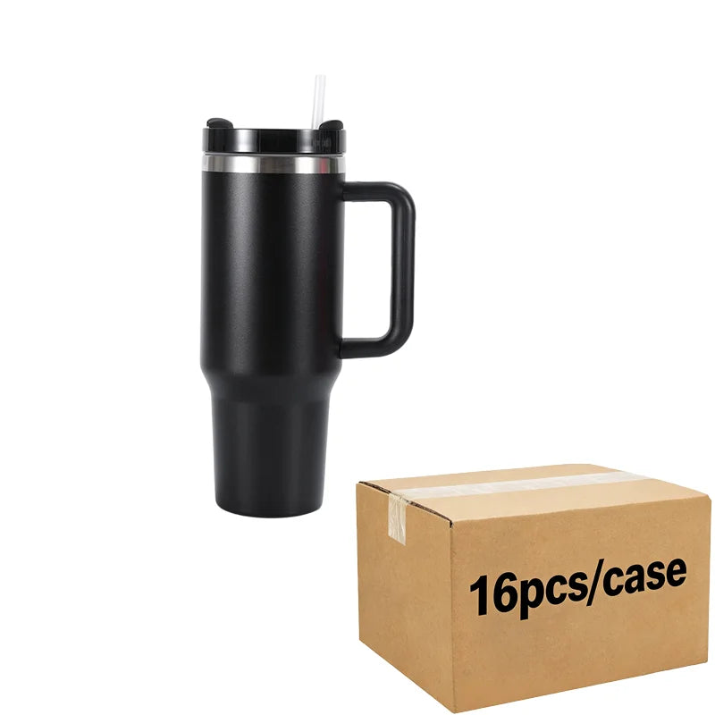 Us Warehouse 40 OZ Sparkle Rhinestone Cold Retention Travel Mug 40OZ Cup With Straw for Home Office Outdoor Daily Use