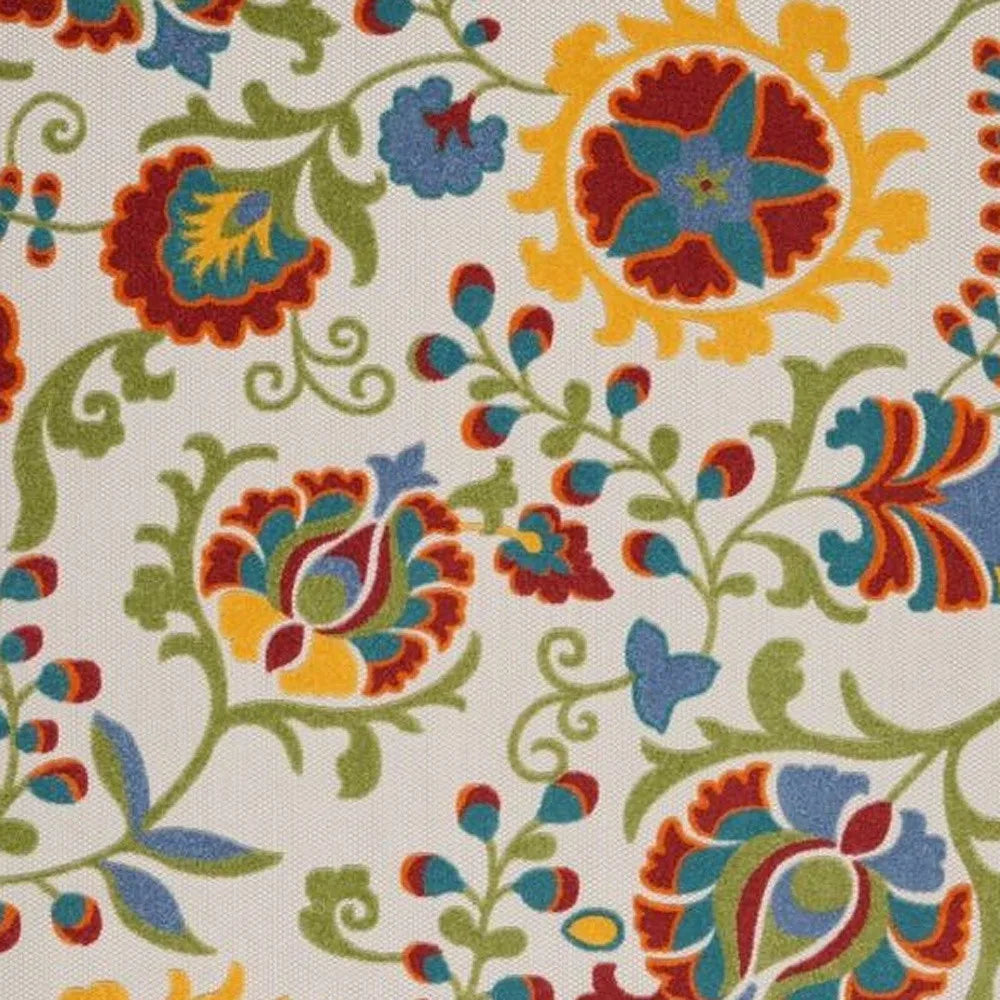 HMS Indoor Outdoor Area Rug 12' X 15' Green Ivory Jacquard Technique Abstract Pattern for Hallway Living Room Model Number Rug