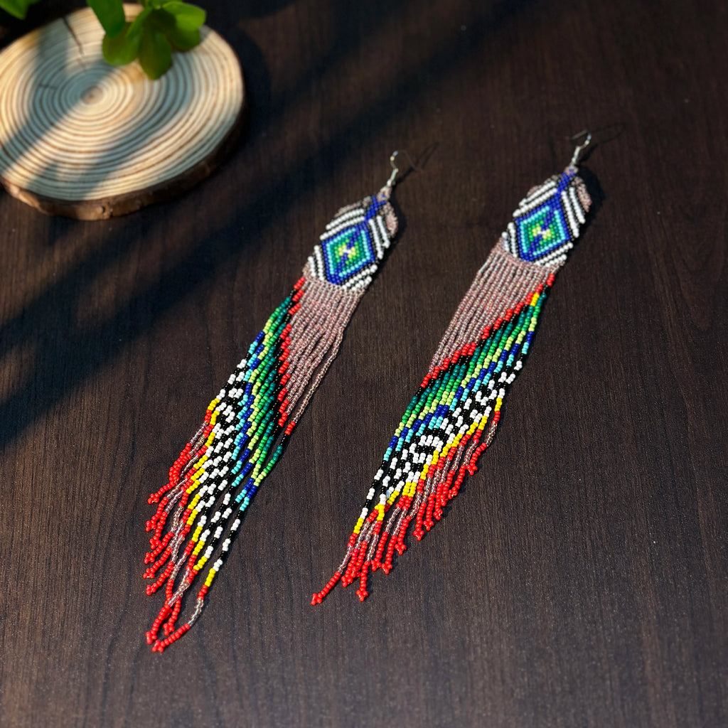 High Quality AHAYA Women's Fashionable Seed Bead Tassel Earrings Bohemian Style Drop Jewelry for Valentine's Day