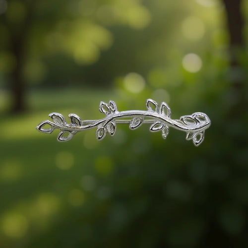 Classic 925 Silver Plant Design Cuff Earrings For Women White Gold Color Everyday Wear Jewelry