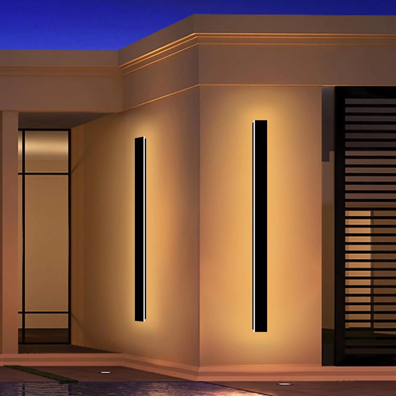 Dimmable Long Outdoor Light IP65 Waterproof Outdoor Sconces Wall Lighting Modern LED Exterior Wall Sconces for Porch House