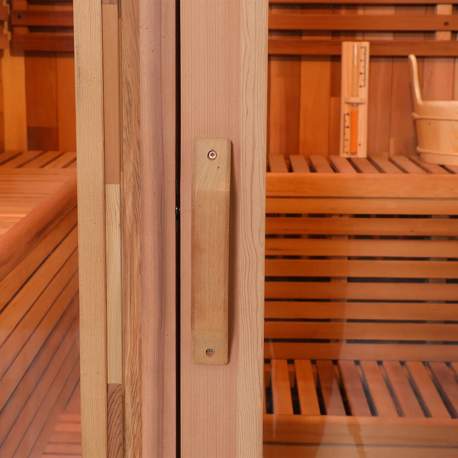 Dry Steam Sauna Room Cedar Barrel Sauna Outdoor Cabin 4 Person Wooden Sauna Room