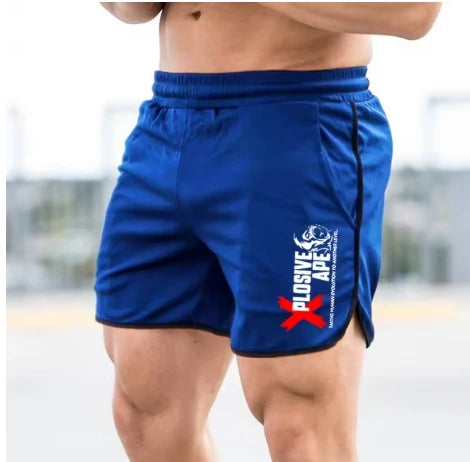 Summer New Trend Casual Drawstring Men's Sports Shorts Thin Mesh Quick Drying Casual Running Breathable Five Quarter Pants Men