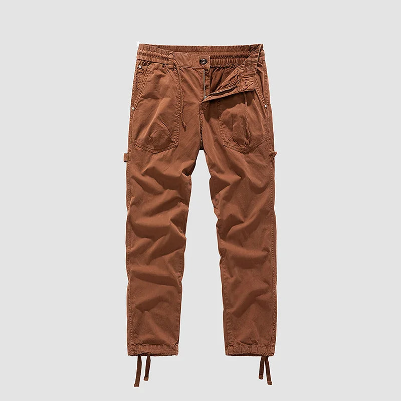BAPAI Men's Fashion Work Pants Outdoor Wear-resistant Mountaineering Trousers Work Clothes Street Fashion Cargo Pants