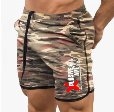 Summer New Trend Casual Drawstring Men's Sports Shorts Thin Mesh Quick Drying Casual Running Breathable Five Quarter Pants Men