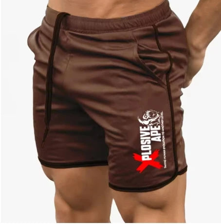 Summer New Trend Casual Drawstring Men's Sports Shorts Thin Mesh Quick Drying Casual Running Breathable Five Quarter Pants Men
