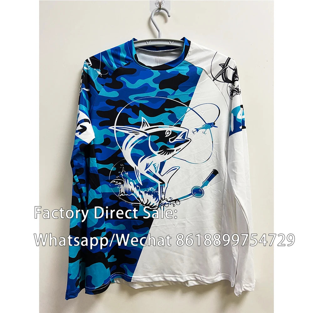 Men Fishing Shirts Face Mask Neck Anti-uv Breathable Hoodi Fishing Jersey Long Sleeve Sun Protection Angling Top Camisa De Pesca