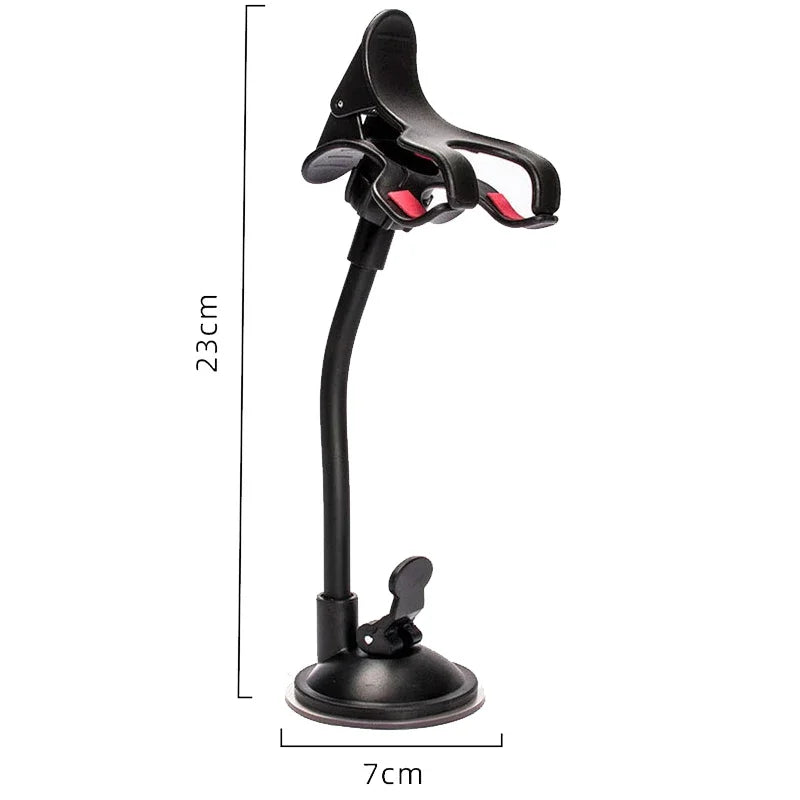 Universal Car Phone Holder 360° Rotating Flexible Windshield Dashboard Mount Cellphone Stand GPS Phone Bracket Auto Accessories
