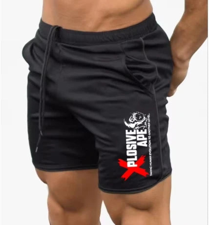 Summer New Trend Casual Drawstring Men's Sports Shorts Thin Mesh Quick Drying Casual Running Breathable Five Quarter Pants Men
