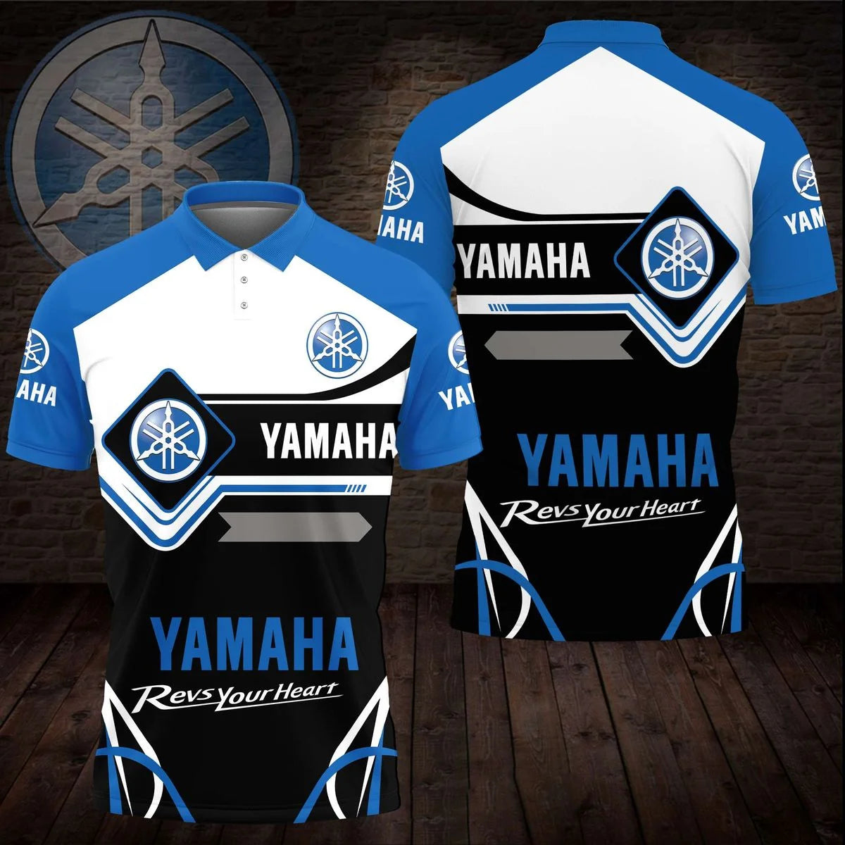 New Yamaha fashion 3D printed team motorcycle cross-country racing T-shirt for men, quick-dry, breathable, round-neck sports shi