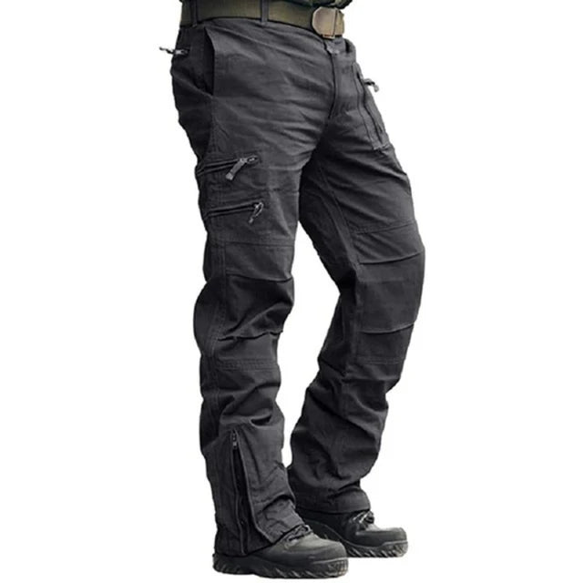 Outdoor Men's Cargo Tactical Combat Pants Straight Zipper Camouflage Overalls Men Cotton Wear-resistant Mountaineering Pants